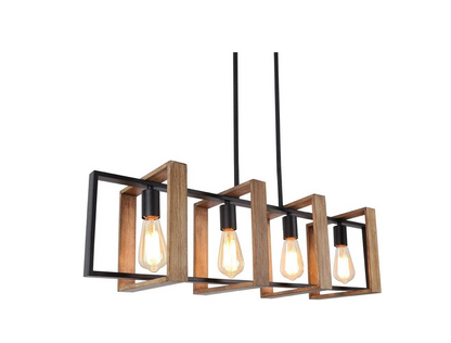 Industriële Wandlamp met houten accent