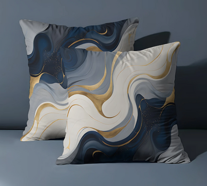 Set van twee stijlvolle sierkussens met artistiek patroon