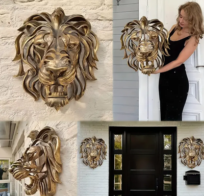Kunsthars Leeuwenkop Wanddecoratie – Stoere Eyecatcher voor Woonkamer