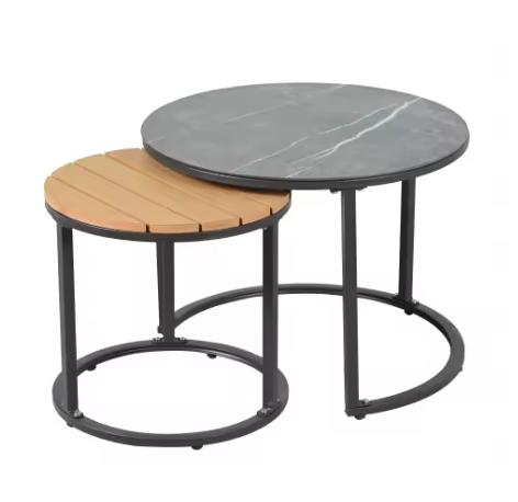 Industriële Outdoor Loungeset| Duurzaam Metaal & Houtdesign