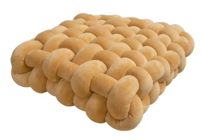 Luxury handmade square knot cushion