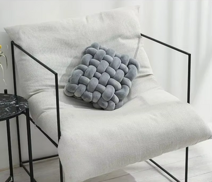 Luxury handmade square knot cushion
