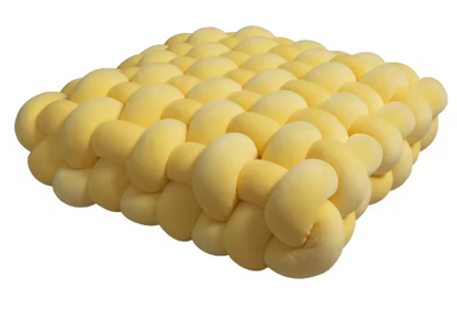 Luxury handmade square knot cushion
