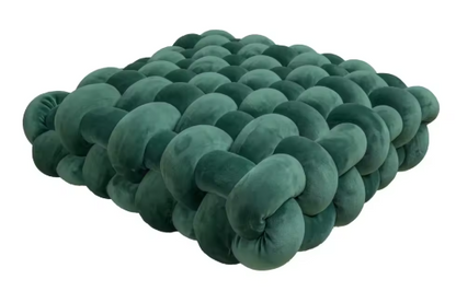 Luxury handmade square knot cushion