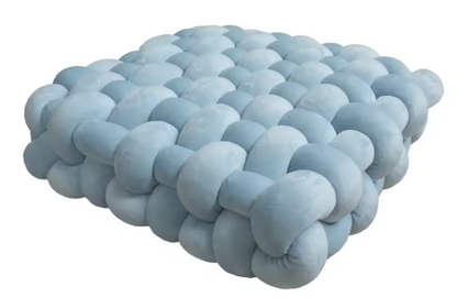 Luxury handmade square knot cushion