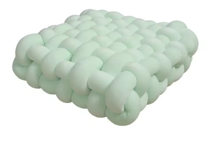Luxury handmade square knot cushion