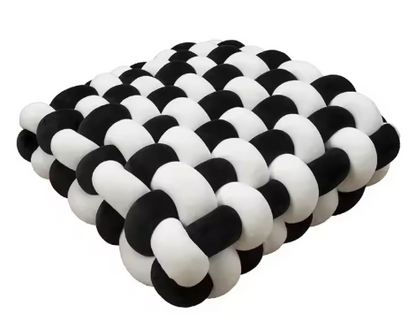 Luxury handmade square knot cushion