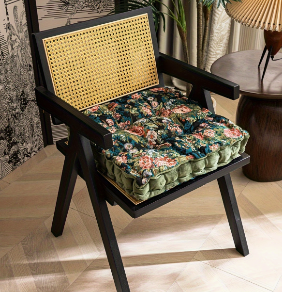 Vintage Bloemen Kussen – Luxe Jacquard Stof | 45x45cm