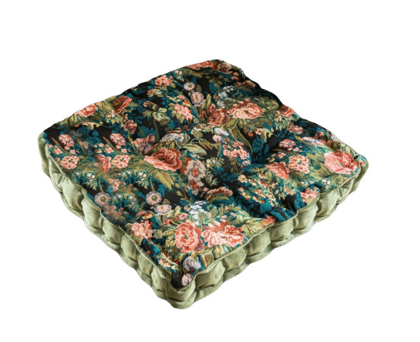 Vintage Bloemen Kussen – Luxe Jacquard Stof | 45x45cm