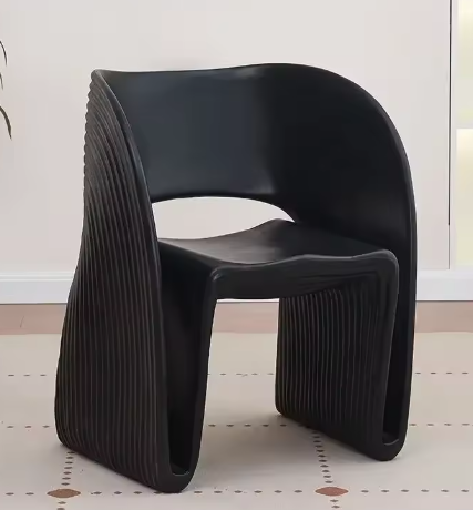 Chaise design « Flow » – Structure nervurée minimaliste moderne | Chaise de salle à manger design en plusieurs couleurs
