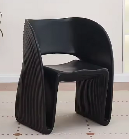 Chaise design « Flow » – Structure nervurée minimaliste moderne | Chaise de salle à manger design en plusieurs couleurs